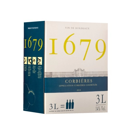 Rượu Vang Bịch Pháp 1679 Corbieres 3L