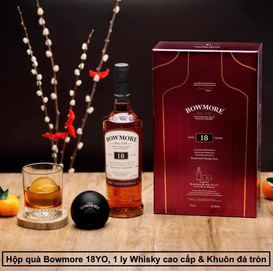 Rượu Whisky Bowmore 18 Year Old Phiên Bản Tết 2022