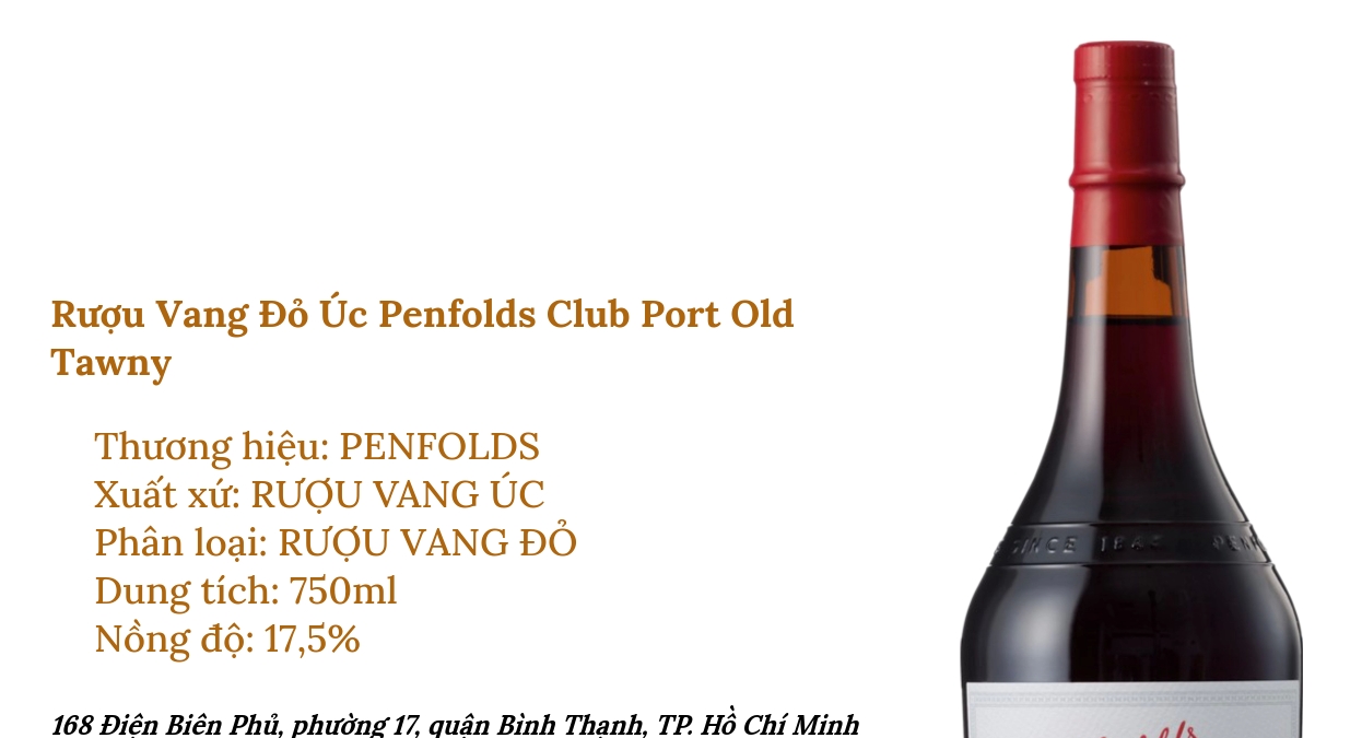 Rượu Vang Đỏ Úc Penfolds Club Port Old Tawny