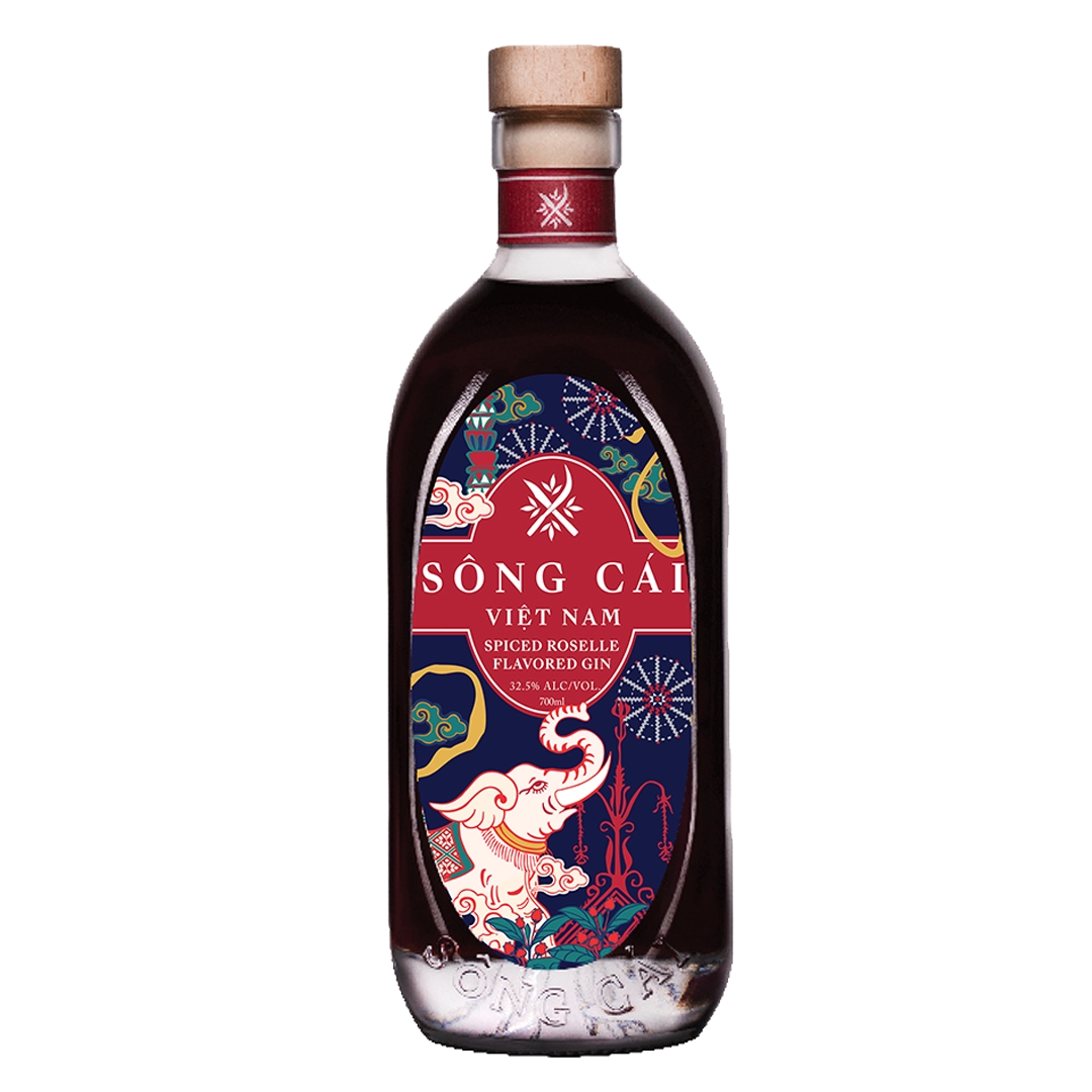 Rượu Gin Việt Nam Sông Cái Spiced Roselle Flavored Gin
