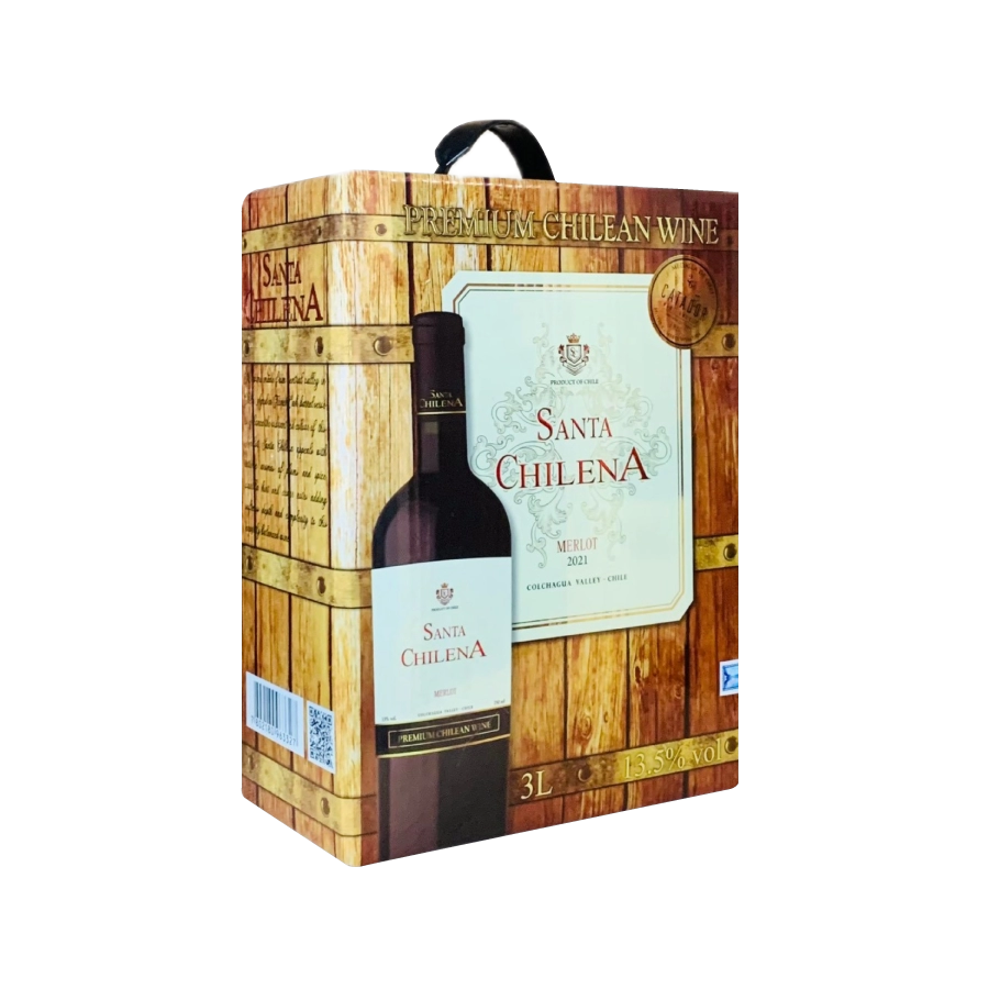 Rượu Vang Bịch Chile Santa Chilena Merlot New 3000ml