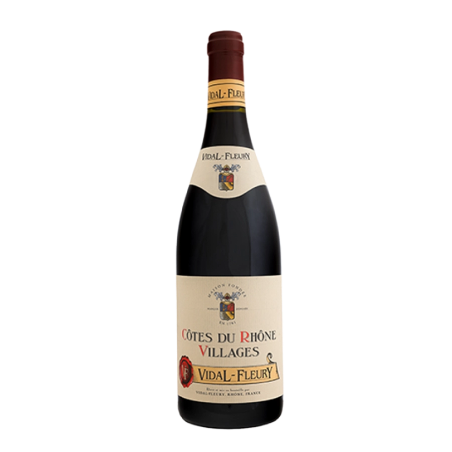 Rượu Vang Đỏ Pháp Vidal Fleury Cotes Du Rhone Villages Rouge 2015