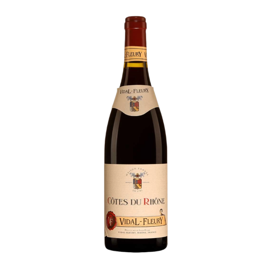 Rượu Vang Đỏ Pháp Vidal Fleury Cotes Du Rhone Rouge