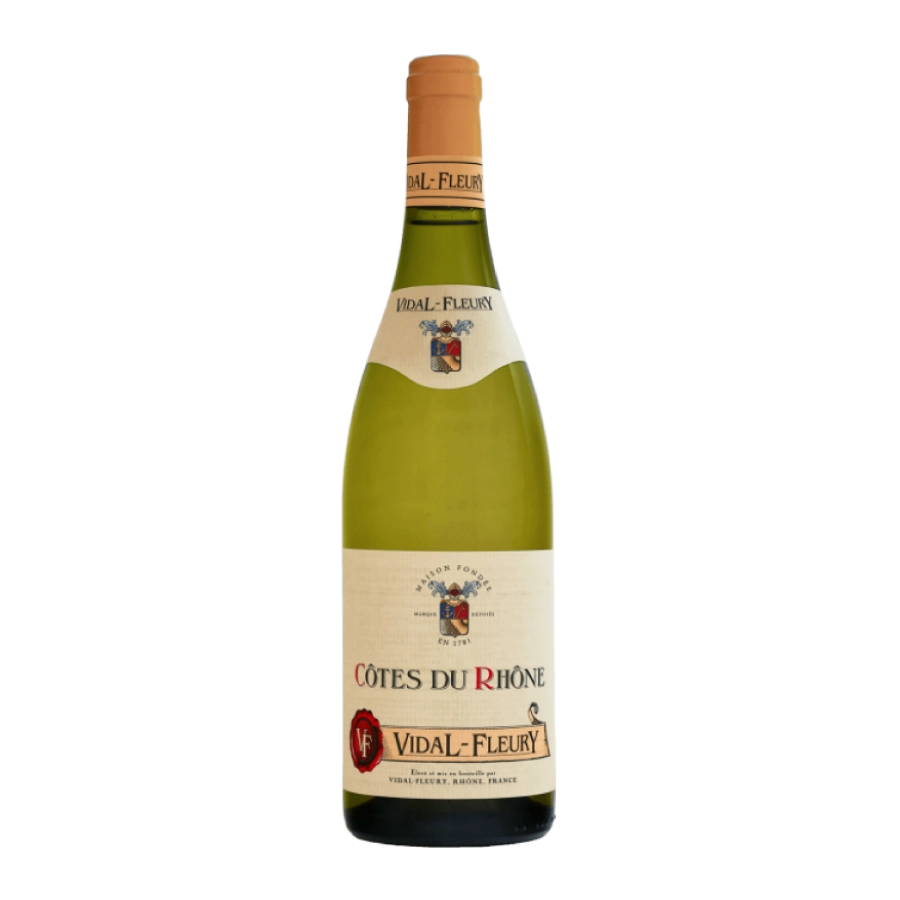 Rượu Vang  Trắng Pháp Vidal Fleury Cotes Du Rhone Blanc 2017