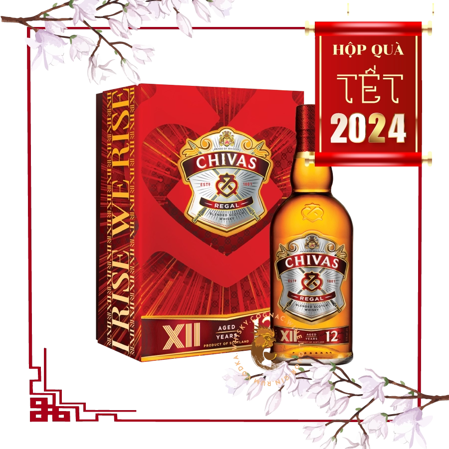 Rượu Whisky Chivas 12 Year Old Phiên Bản Hộp Quà Tết 2024