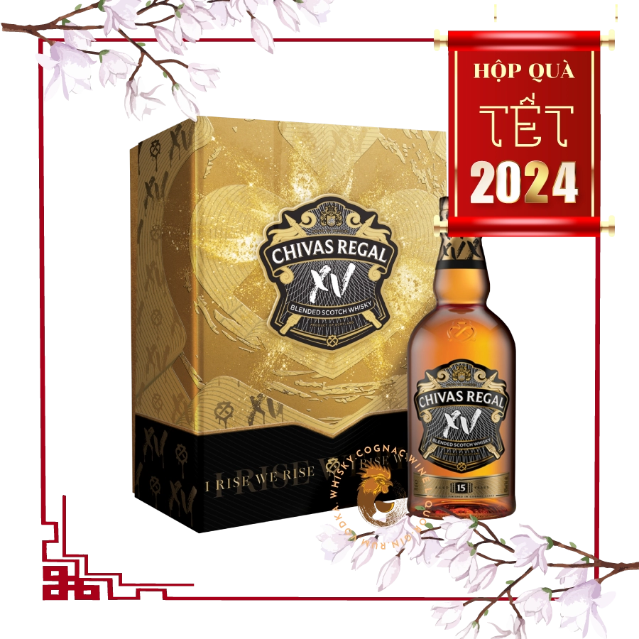 Rượu Whisky Chivas 15 Year Old (Chivas XV) Phiên Bản Hộp Quà Tết 2024
