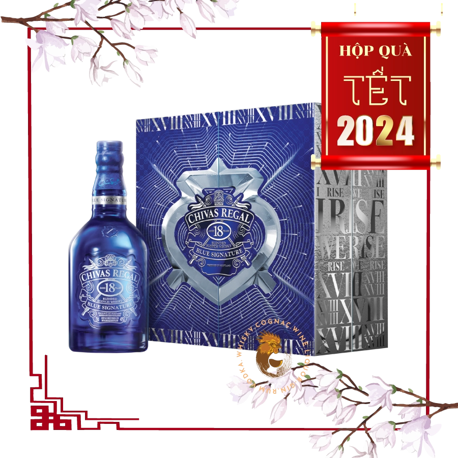 Rượu Whisky Chivas 18 Year Old Blue Signature Phiên Bản Hộp Quà Tết 2024