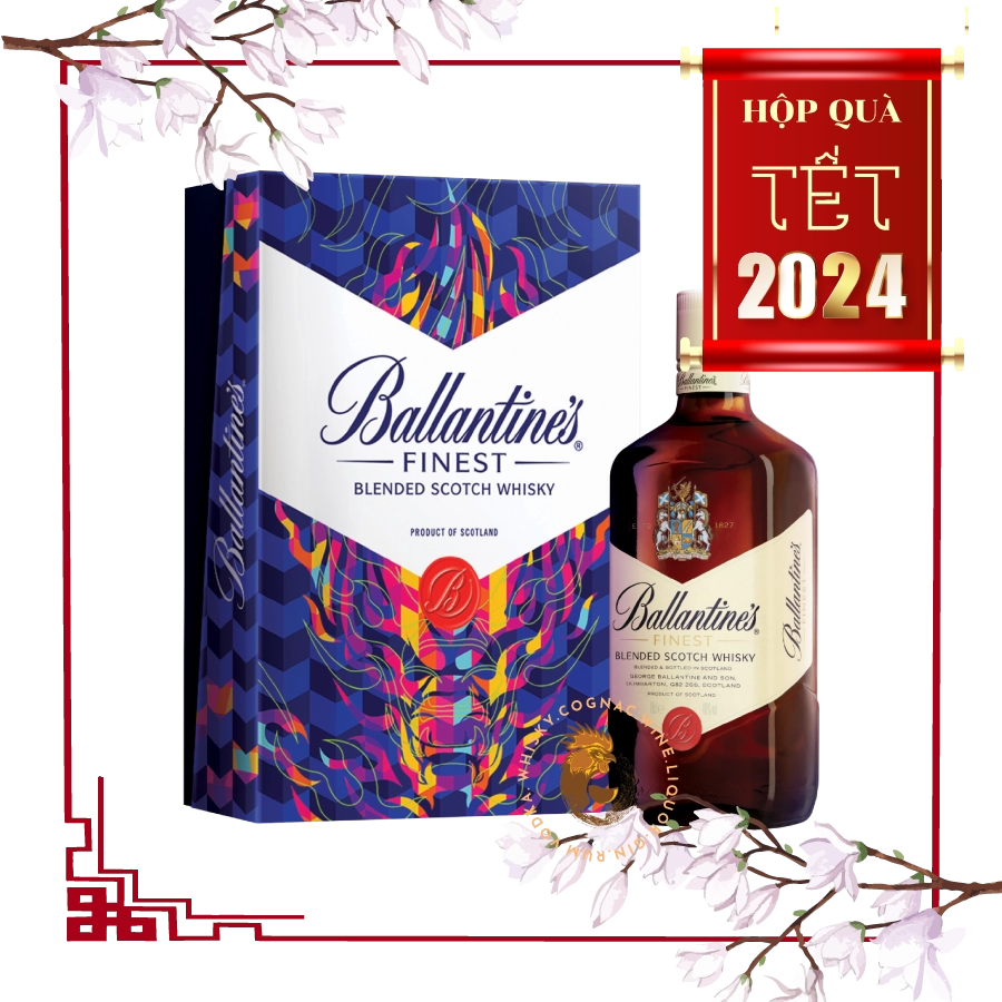 Rượu Whisky Ballantine's Finest  Phiên Bản Hộp Quà Tết 2024