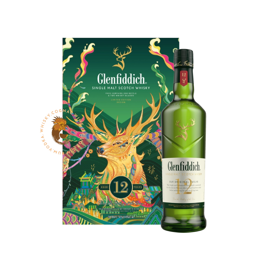 Rượu Whisky Glenfiddich 12 Year Old Phiên Bản Hộp Quà Tết 2023