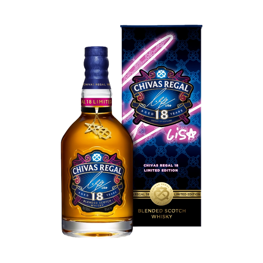 Rượu Whisky Chivas 18 Year Old Lisa Black Pink Limited Edition