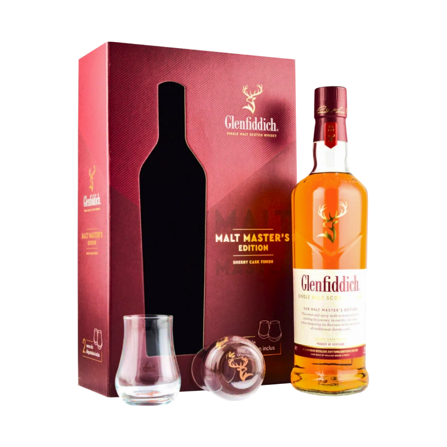 Rượu Whisky Glenfiddich Malt Master's Edition & 2 Ly Cao Cấp