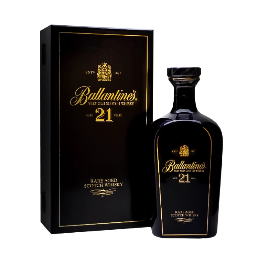 Rượu Whisky Ballantine's 21 Year Old Blue Ceramic 700ml