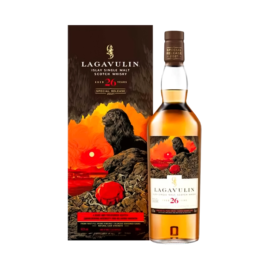 Rượu Whisky Lagavulin 26 Year Old Lion Block Treasure