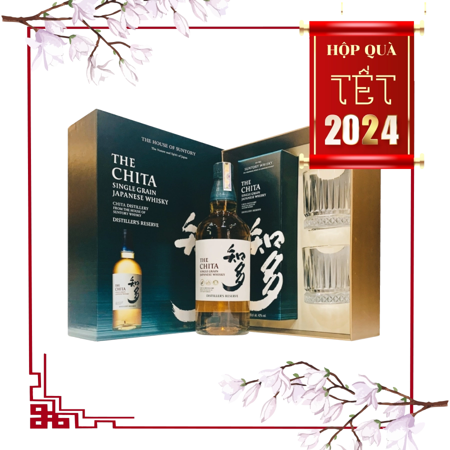 Rượu Whisky Nhật Chita Single Grain Phiên Bản Hộp Quà Tết 2024