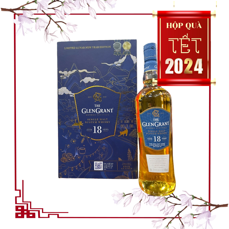 Rượu Whisky Glen Grant 18 Year Old Phiên Bản Hộp Quà Tết 2024