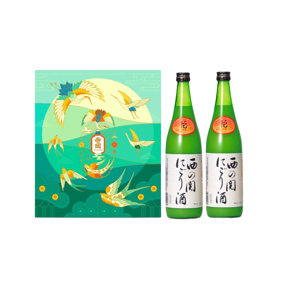Set Quà Tết Rượu Sake Nhật Bản Nishinoseki Nigori Zake 720ml