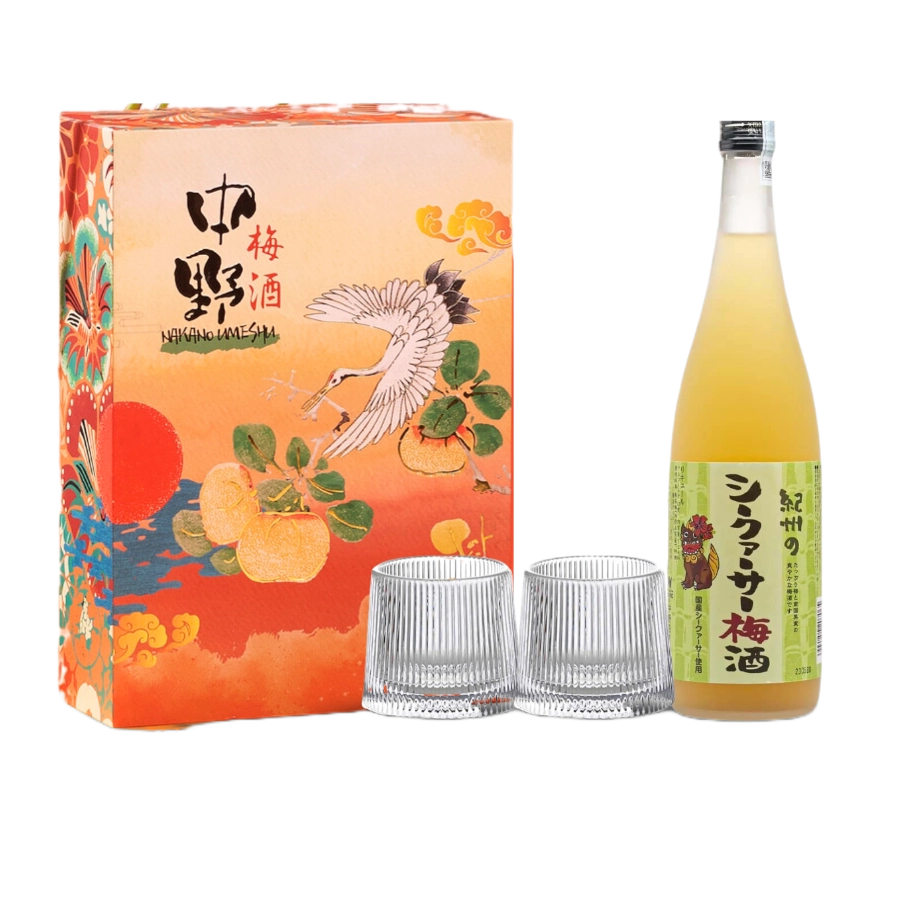 Set Quà Tết Rượu Mơ Nhật Bản Umeshu Nakano Citrus Vị Tắc ( Quất ) 720ml 12%
