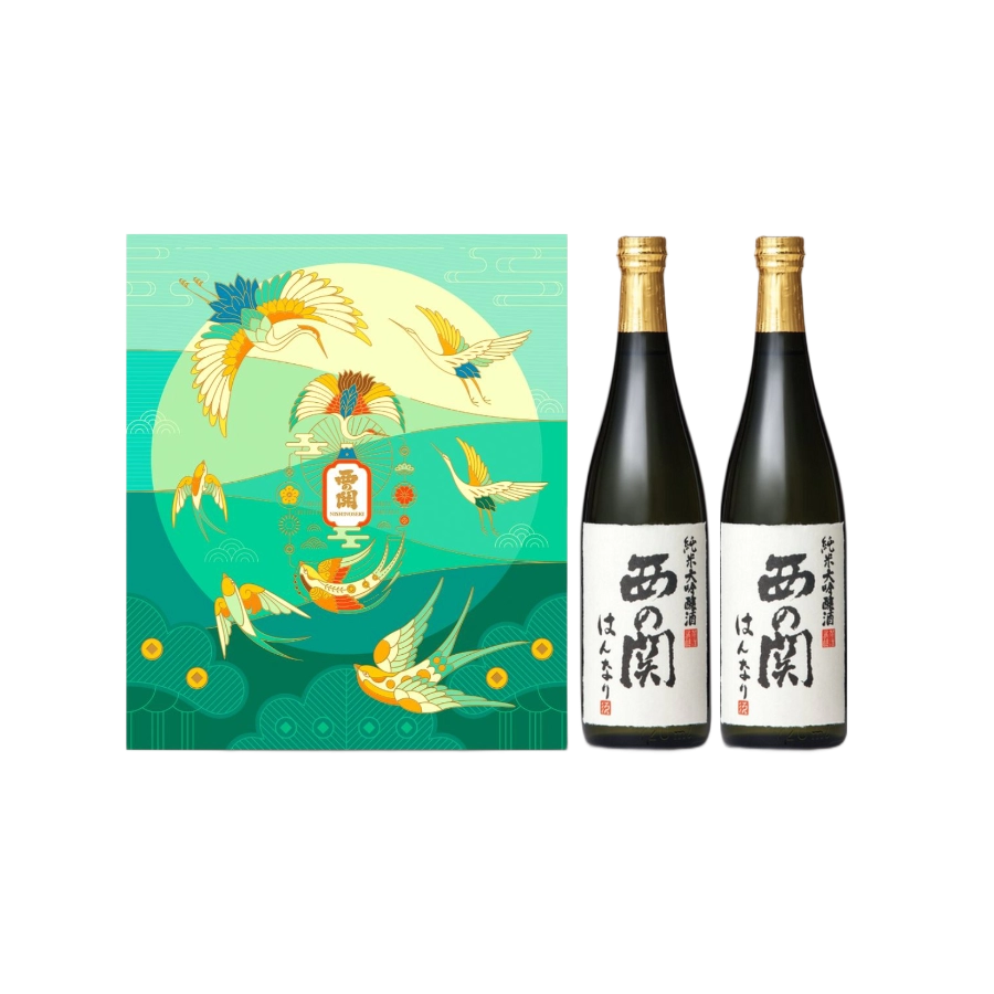 Set Quà Tết Rượu Sake Nhật Bản Nishinoseki Hannary 3 năm