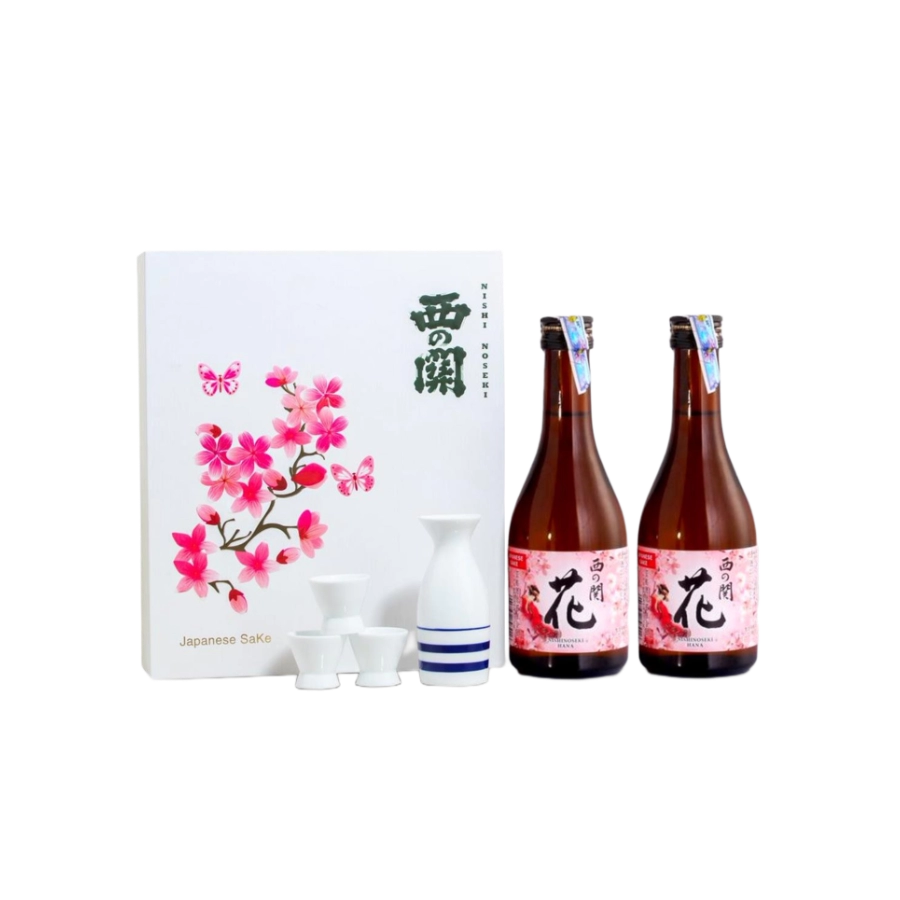 Set Quà Tết Rượu Sake Nhật Bản Nishinoseki Hana 300ml