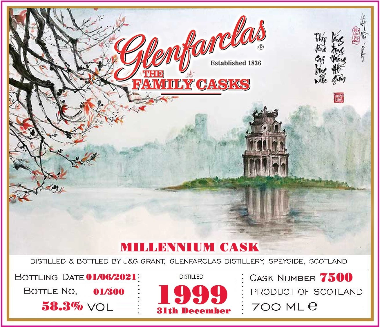 Rượu Whisky Glenfarclas 1999 Family Cask: Hồ Hoàn Kiếm