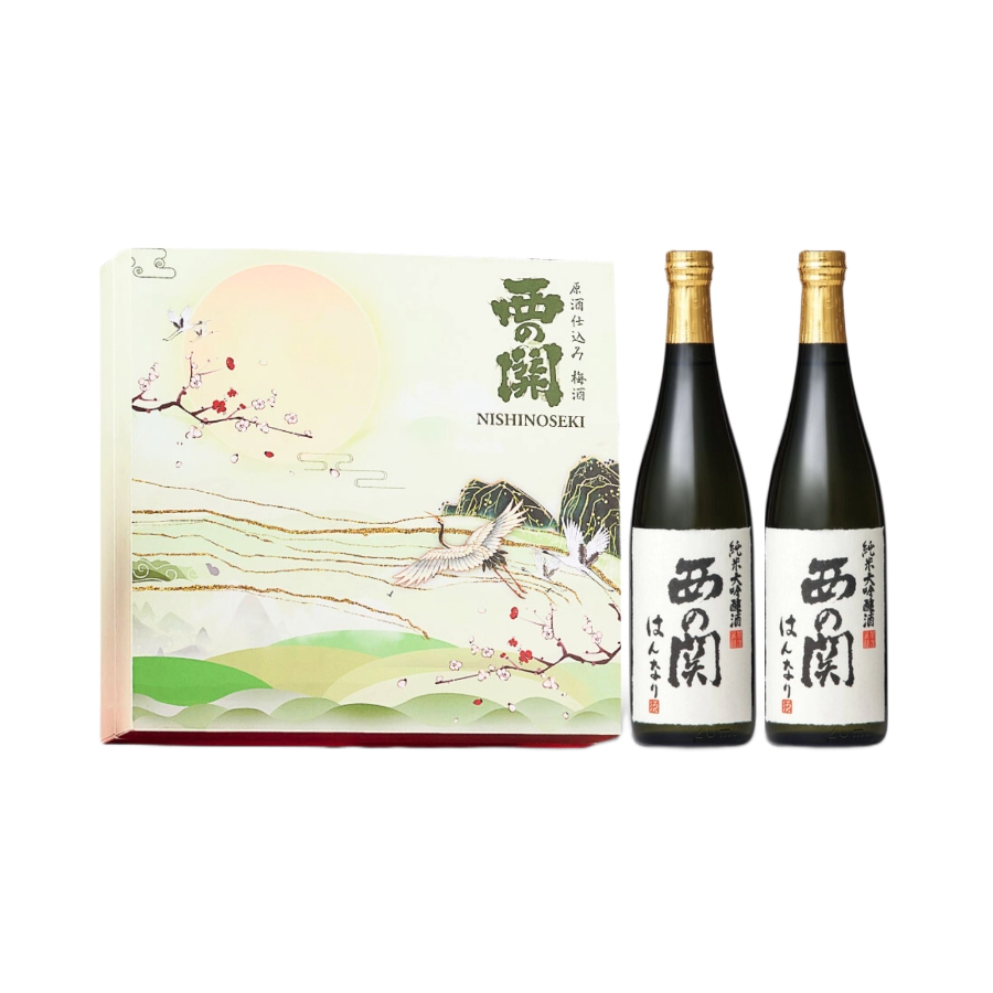 Set Quà Tết Rượu Sake Nhật Bản Nishinoseki Hana 1800ml