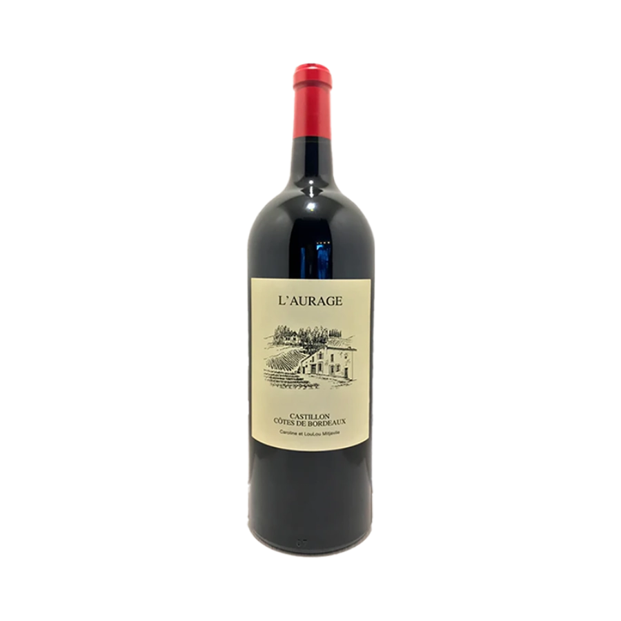 Rượu Vang Đỏ Pháp Domaine L'Aurage Castillon Cotes de Bordeaux 1500ml