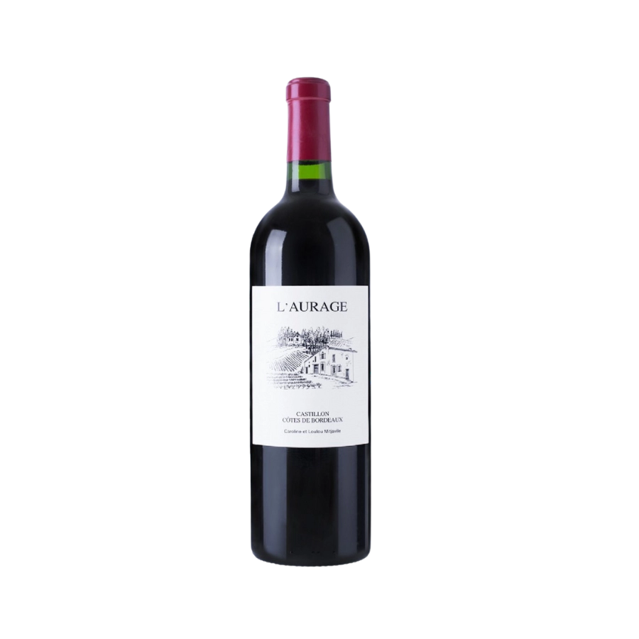 Rượu Vang Đỏ Pháp Domaine L'Aurage Castillon Cotes de Bordeaux 1500ml