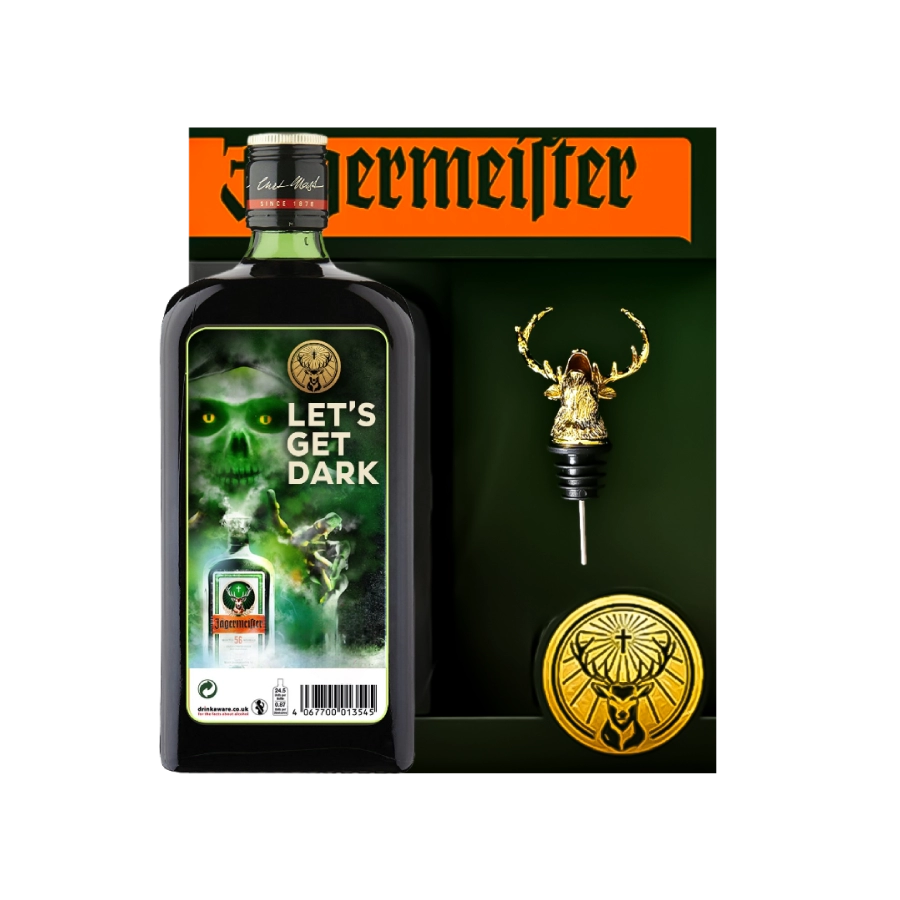 Rượu Liqeur Đức Jagermeister Phiên Bản Hộp Quà Halloween Đặc Biệt Kèm Vòi Rót