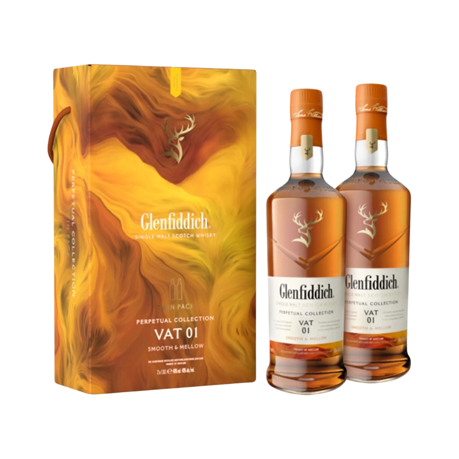 Rượu Whisky Glenfiddich Vat 1 Perpetual Collection Hộp Đôi 1000ml x 2