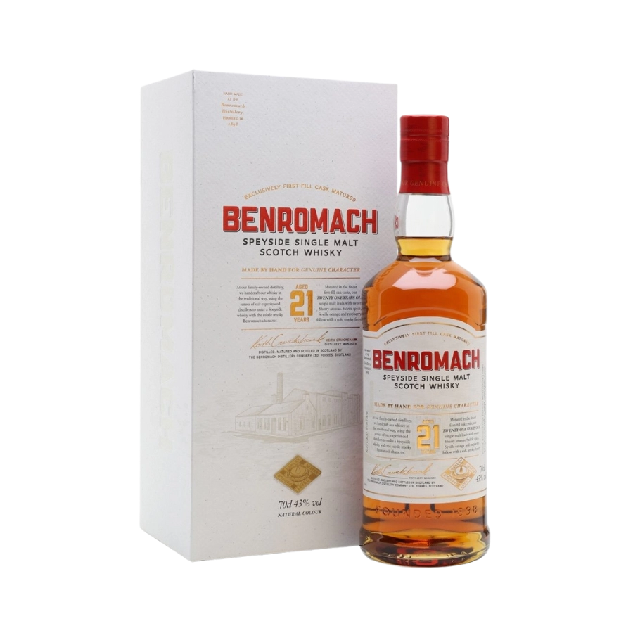 Rượu Whisky Benromach 21 Year Old
