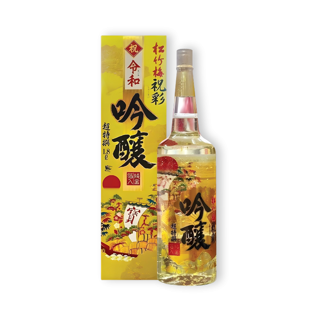 Rượu Sake Nhật Trắng Vảy Vàng Takara Shozu 1.8 lít