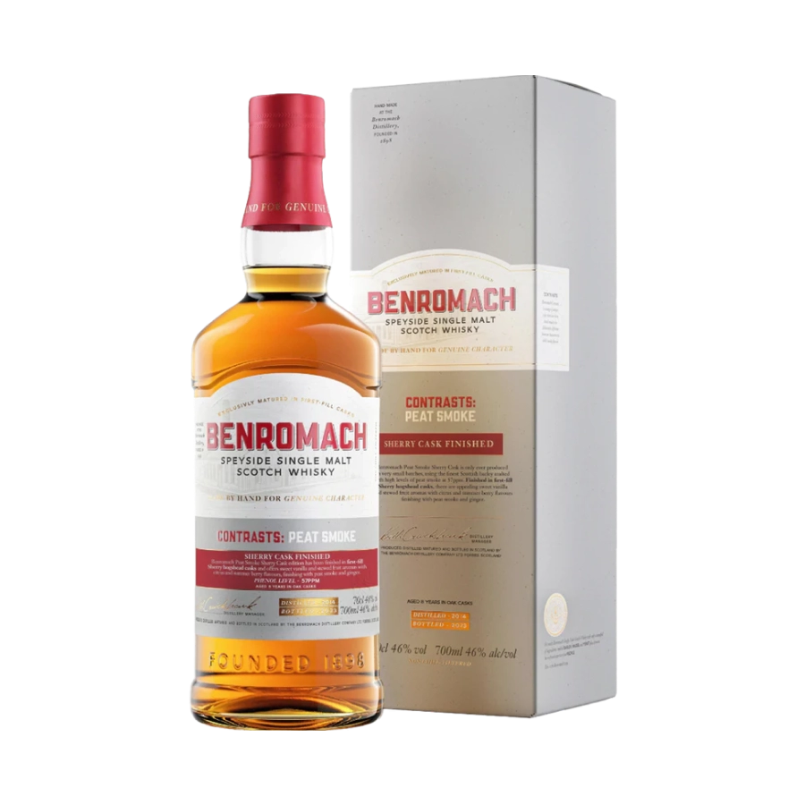 Rượu Whisky Benromach Peat Smoke Sherry Cask 2014