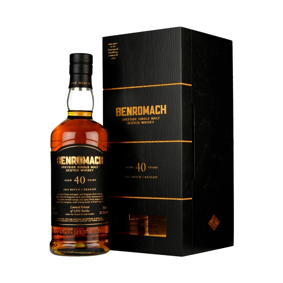 Rượu Whisky Benromach 40 Year Old 2022
