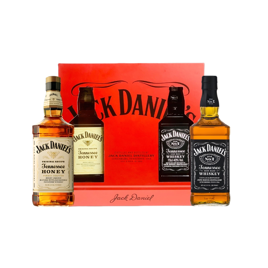 Rượu Whiskey Jack Daniel's Phiên Bản Hộp Quà Combo No.7 Và Honey
