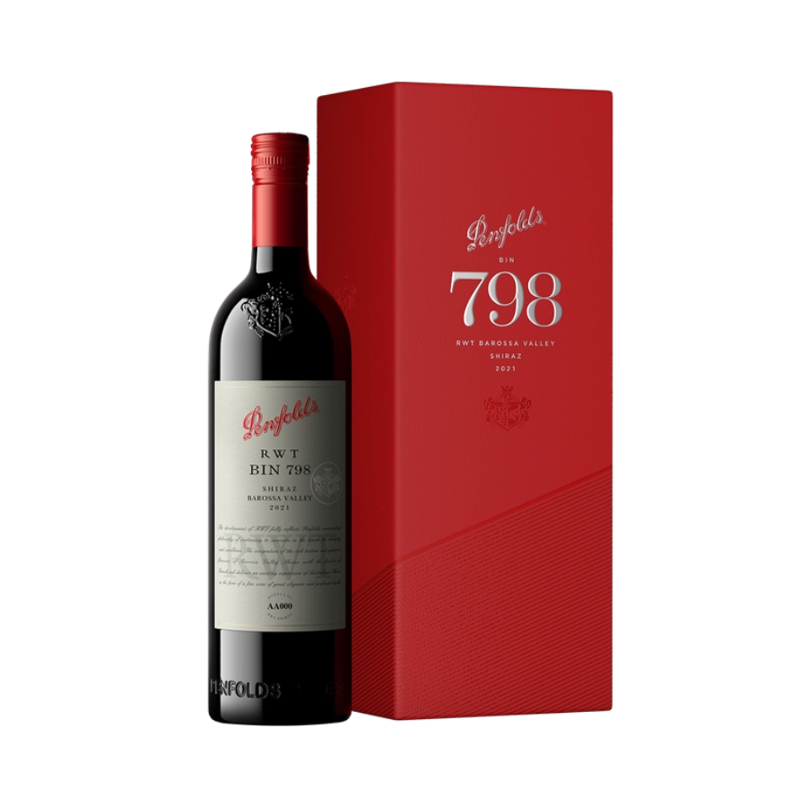 Rượu Vang Đỏ Úc Penfolds RWT Bin 798 Shiraz Barossa Valley Phiên Bản Hộp Quà 2021