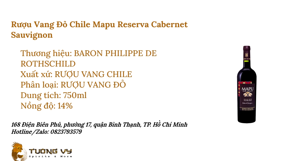 Rượu Vang Đỏ Chile Mapu Reserva Cabernet Sauvignon