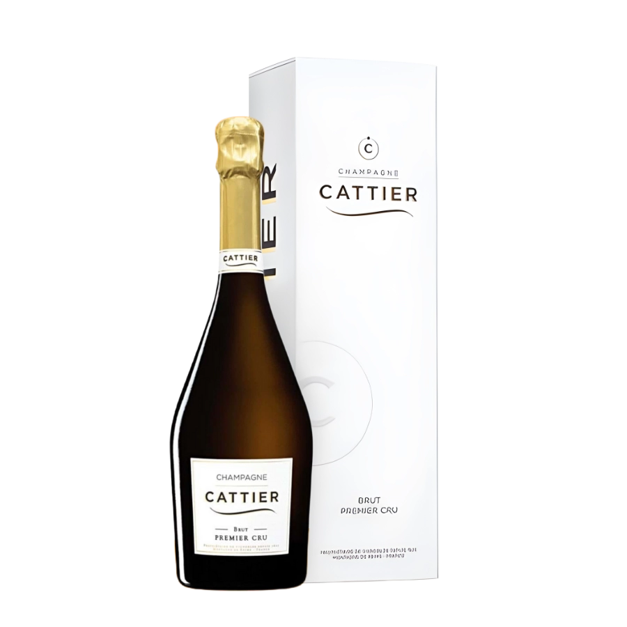 Rượu Champagne Cattier Brut Premier Cru Kèm Hộp