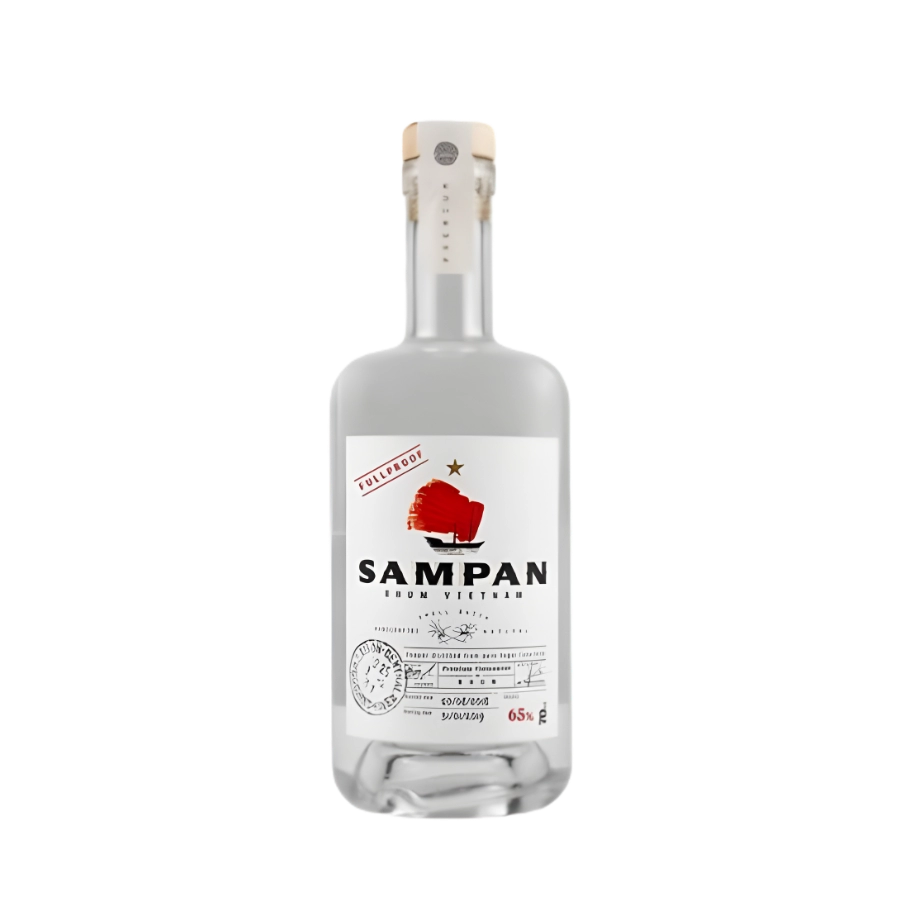 Rượu Rhum Việt Nam White Rhum Sampan 65% 700ml