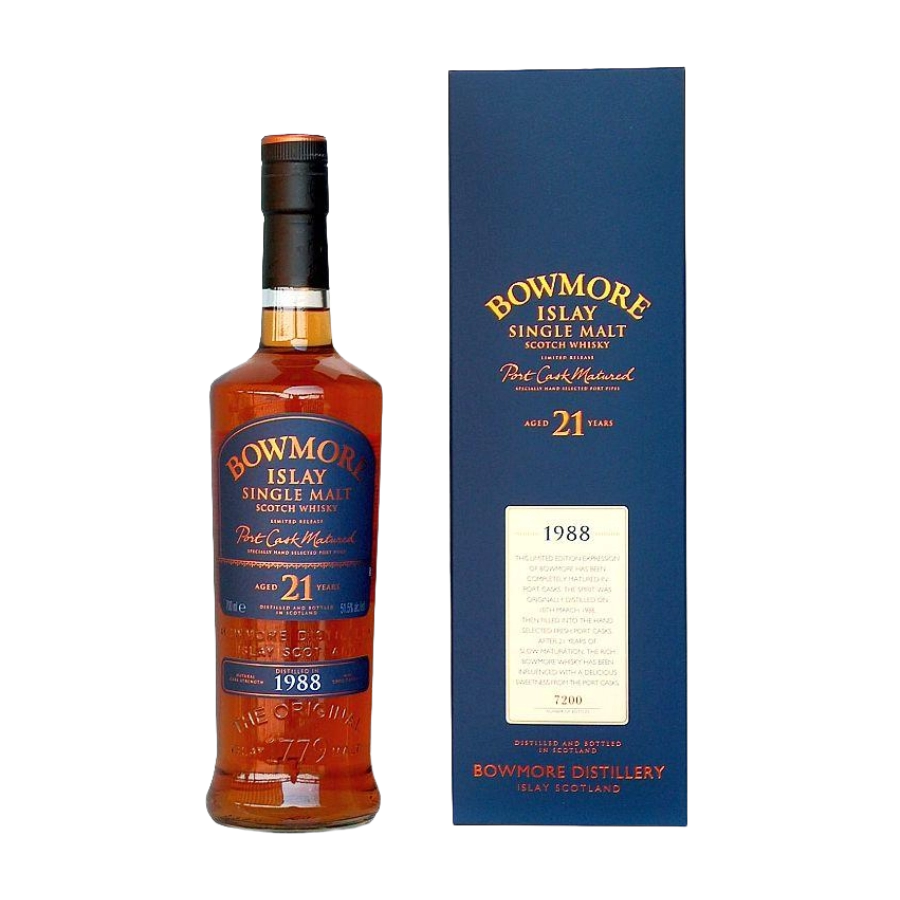Rượu Whisky Bowmore 21 Year Old 1988 Port Cask Matured