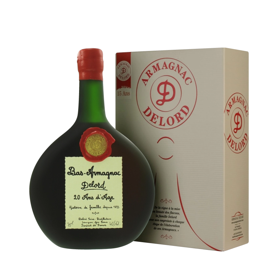 Rượu Brandy Pháp Armagnac Delord 20 Years Old