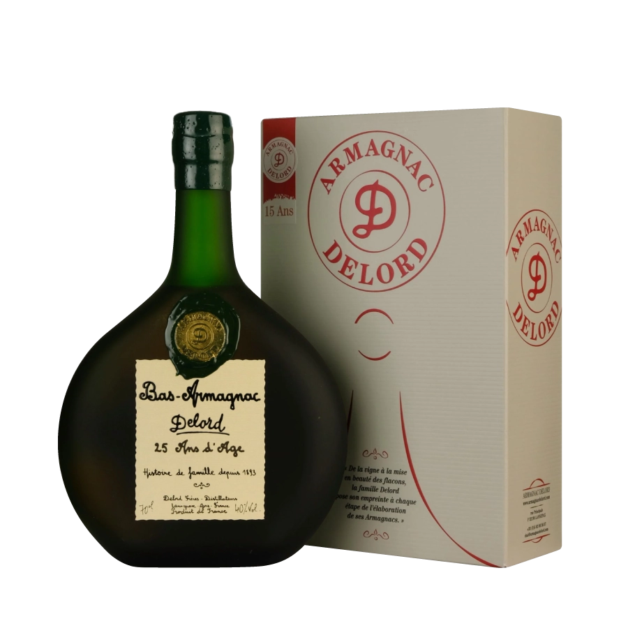 Rượu Brandy Pháp Armagnac Delord 25 Years Old