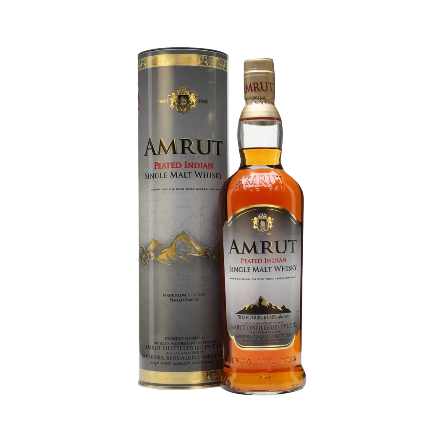 Rượu Whisky Ấn Độ Amrut Peated Single Malt