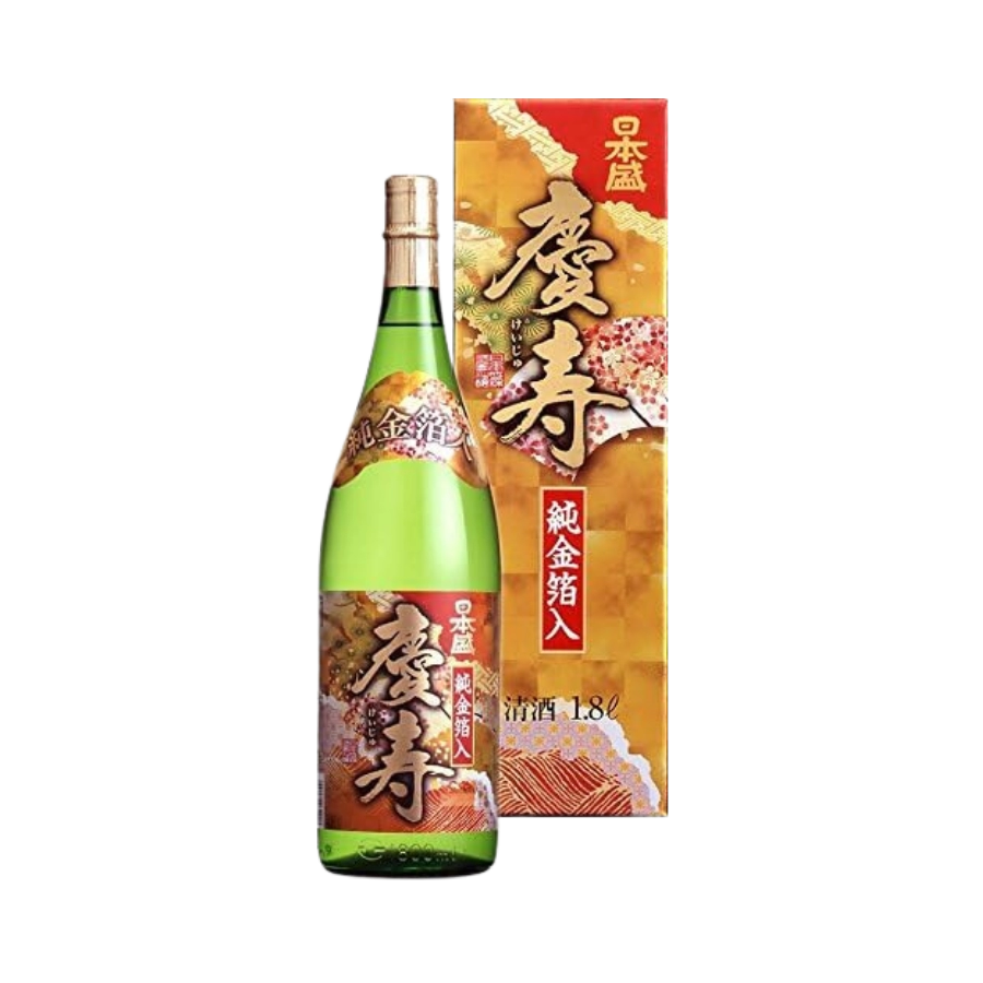 Rượu Sake Nhật Bản Vảy Vàng Keiju Junkinpakuri Magnum 1.8L
