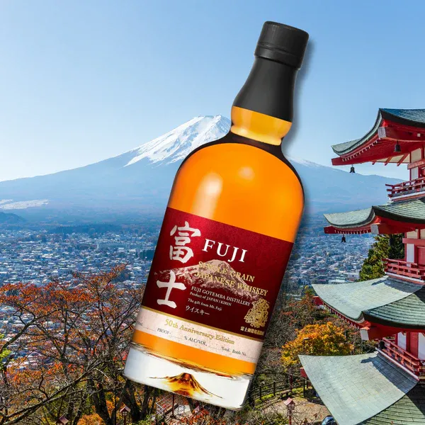 Fuji Single Grain Japanese Whiskey giới thiệu phiên bản kỷ niệm 50 năm, pha trộn các loại whisky từ mỗi thập kỷ kể từ những năm 1970