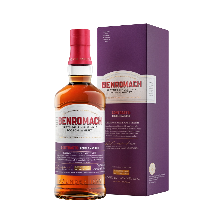 Rượu Whisky Benromach 12 Year Old Contrasts Double Matured