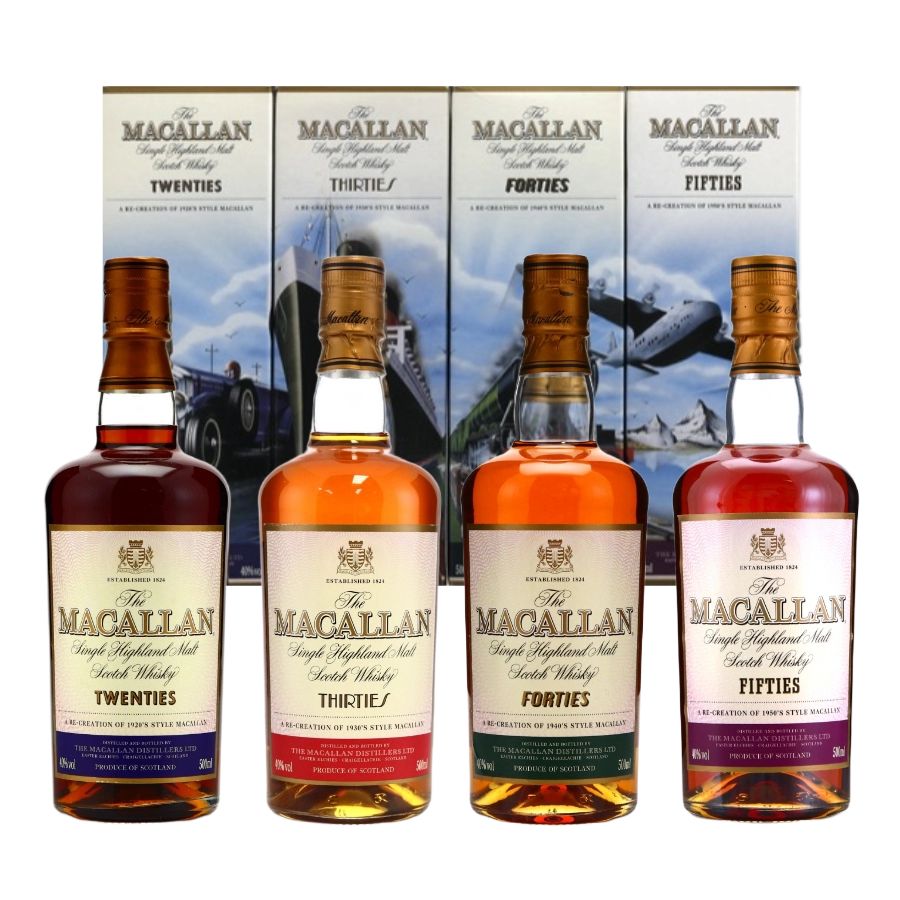 Rượu Whisky Macallan Travel Series Set (Trọn Bộ 4 Sản Phẩm)