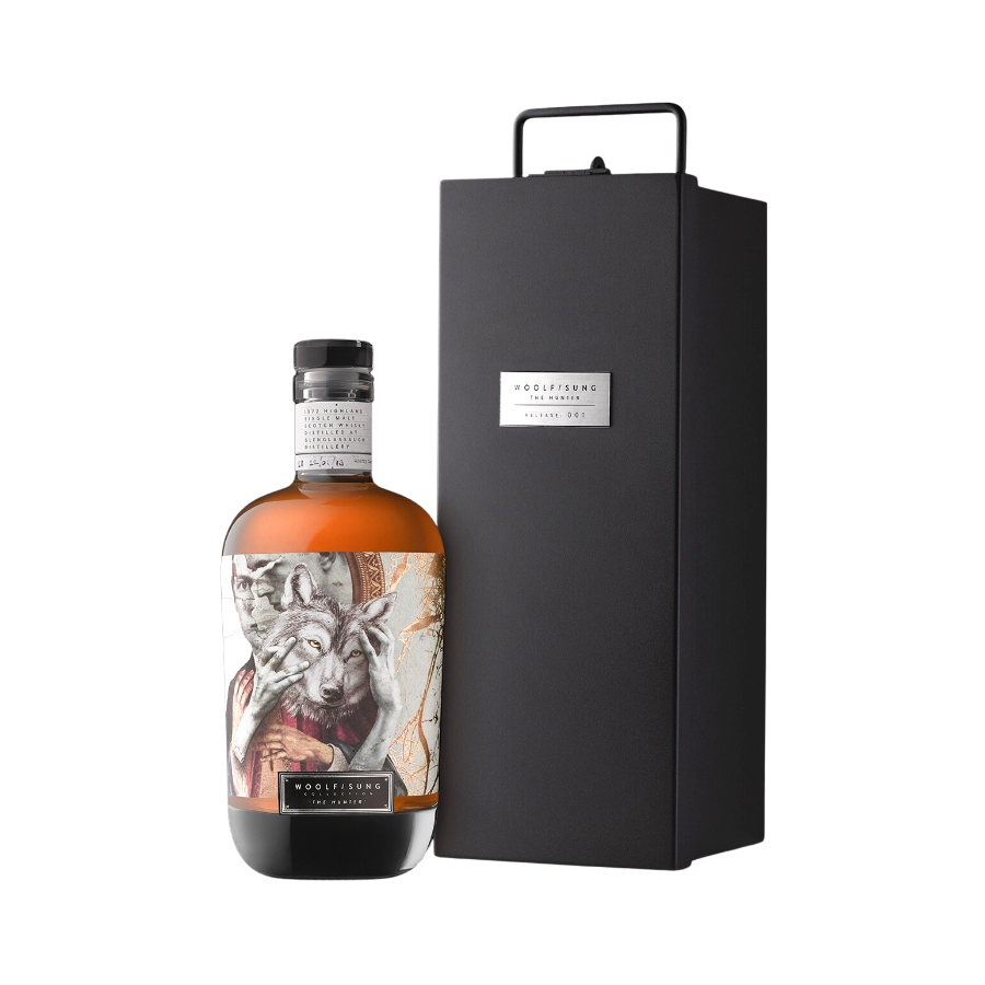 Rượu Whisky Glenglassaugh 40 Year Old 'The Hunter' Woolf Sung Collection 1972
