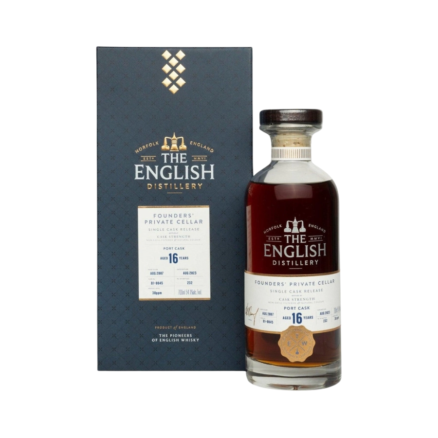 Rượu Whisky Anh Quốc The English 16 Year Old Port Cask (Founders Private Cellar Release 3)