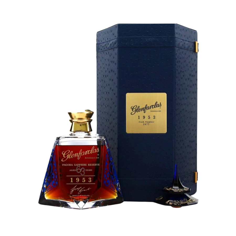 Rượu Whisky Glenfarclas 63 Year Old Pagoda Sapphire Reserve 1953