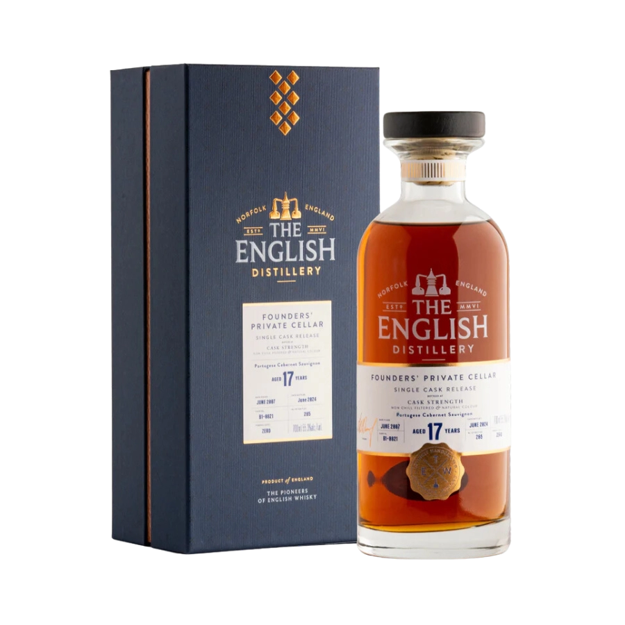 Rượu Whisky Anh Quốc The English 17 Year Old Cask Strength (Founders Private Cellar Single Cask Release)